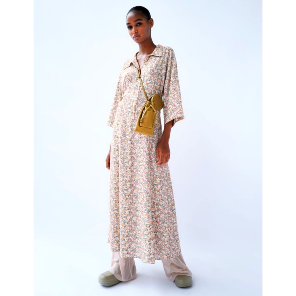 Zara floral maxi dress